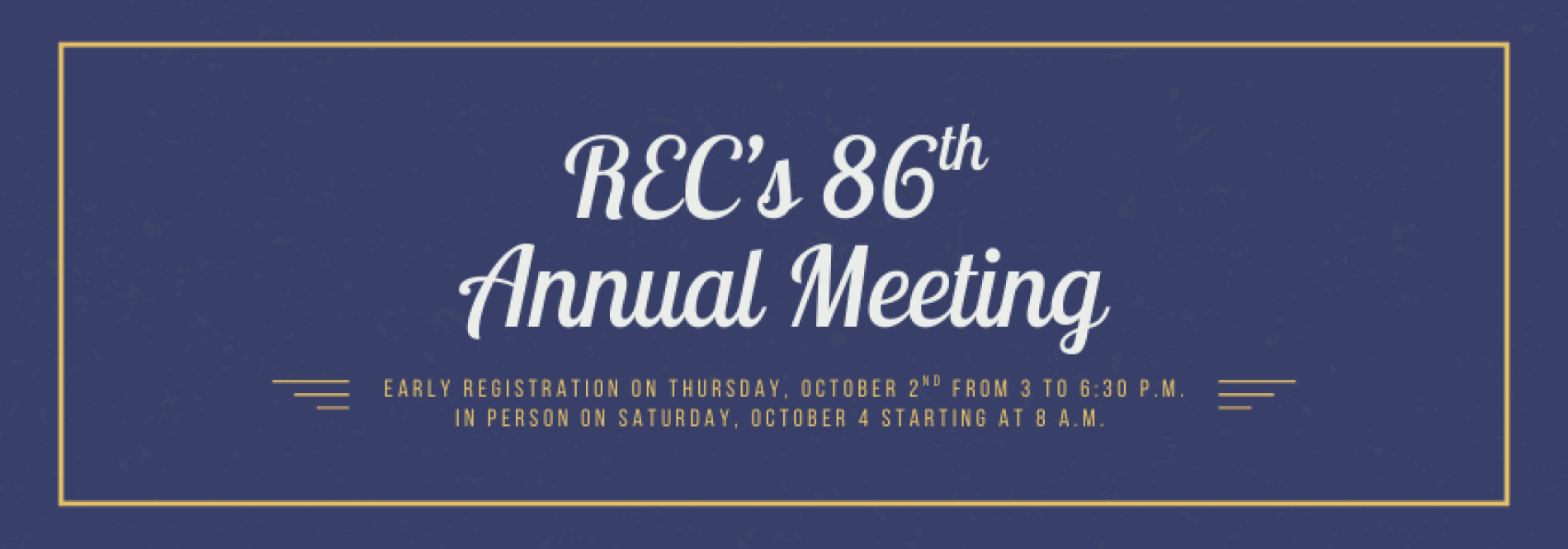 REC's 86th Annual Meeting
